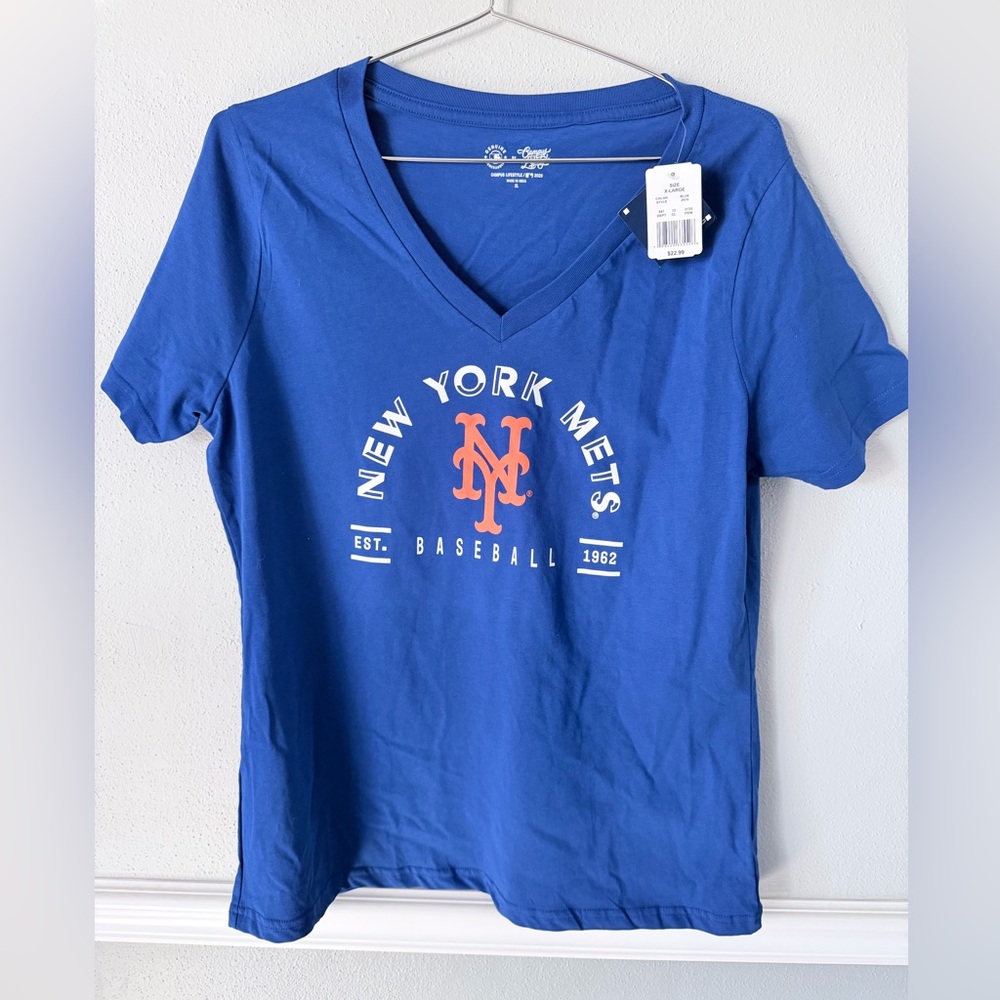 Genuine Merchandise By Campus‎ Lifestyle New York Mets Womens V- Neck NWT  XL